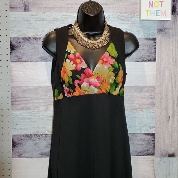 Vintage Bright Floral Sleeveless Maxi Dress, Matching Jacket, Sz S?  Unique RARE - Picture 4 of 8